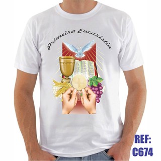 Camiseta Primeira Eucaristia Religiosa Igreja