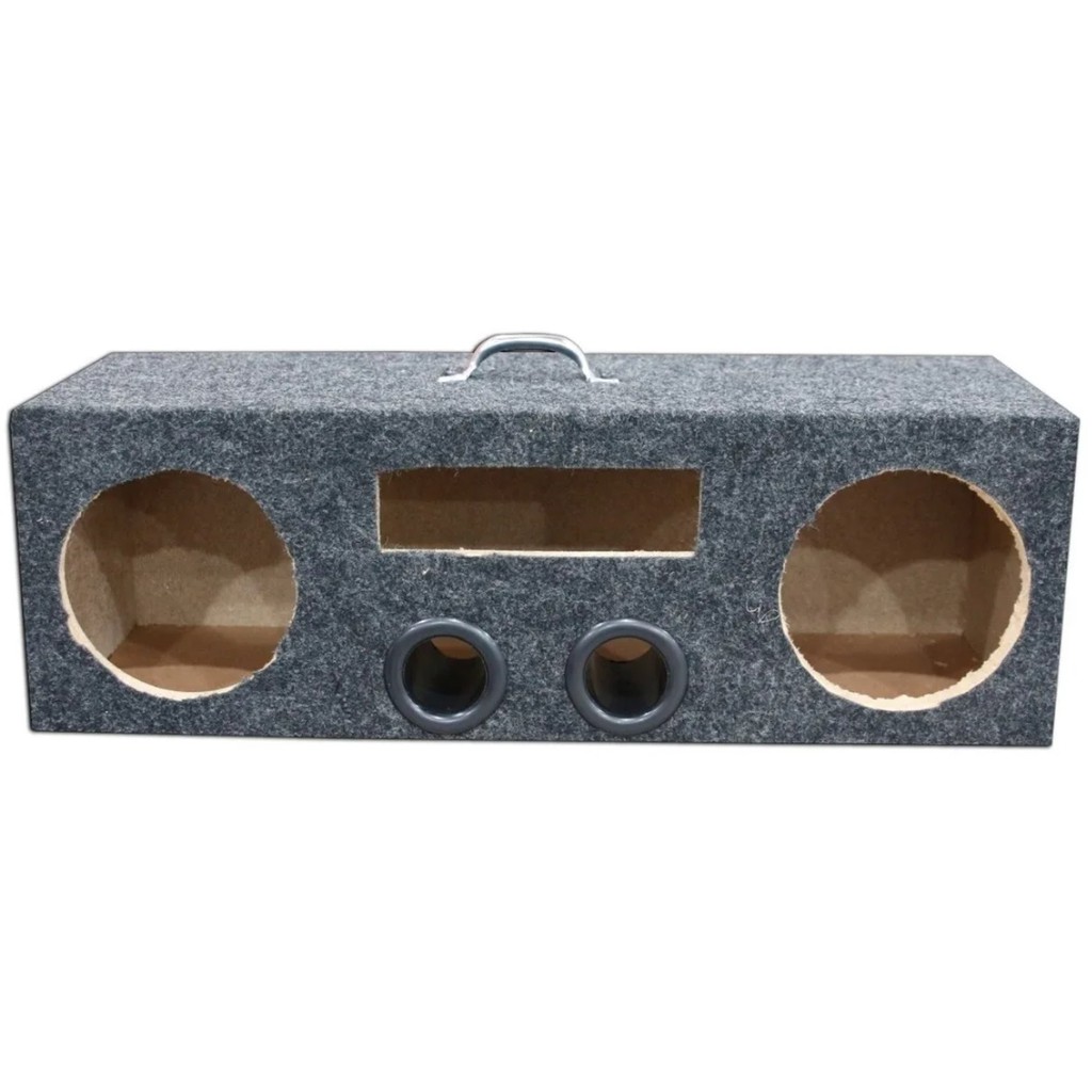 Caixa Vazia Ativa Para 2 De 6 Polegadas + Alça + Furo Radio em Oferta na Shopee