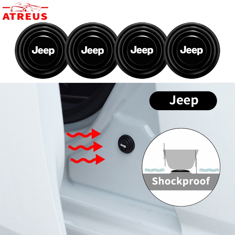 Para Jeep Almofada De Silicone Anticolisão Porta De Carro Tronco Da Porta Proteção À Prova De Soundproof Silenciador Para Jeep Renegade Compass 2023 Willys Wrangler jk Grand Cherokee