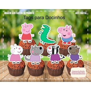 60 Tags Toppers Para Doces Docinho Peppa Pig