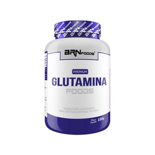 PREMIUM Glutamina Foods 100g - BRN Foods Suplemento em Pó para Melhora de Perfomance