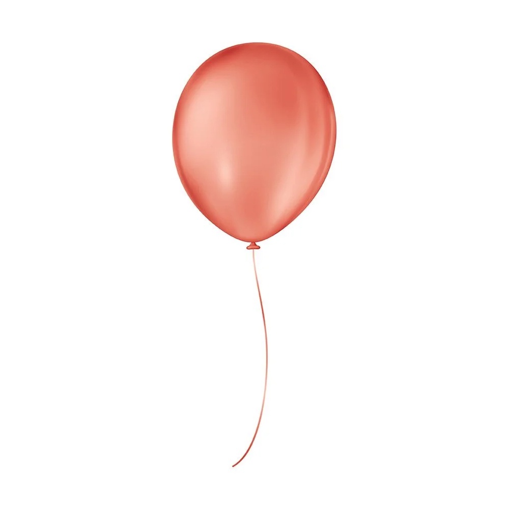 Balão de Festa Liso - 5" 12cm - Coral - 50 unidades - Balões São Roque - Home & Living