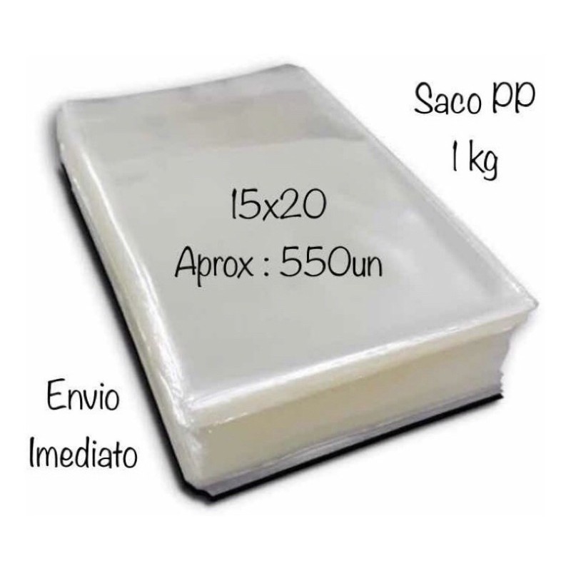 Saco Pp Plástico - 15x20 1kg - Aproximadamente 550un Pp