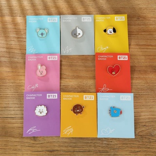 Broche De Metal Personagem Bts Bt21 Para Mochila / Chapéu