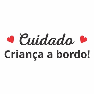 Adesivo Para Carro Cuidado Criança A Bordo 25 x 8 cm