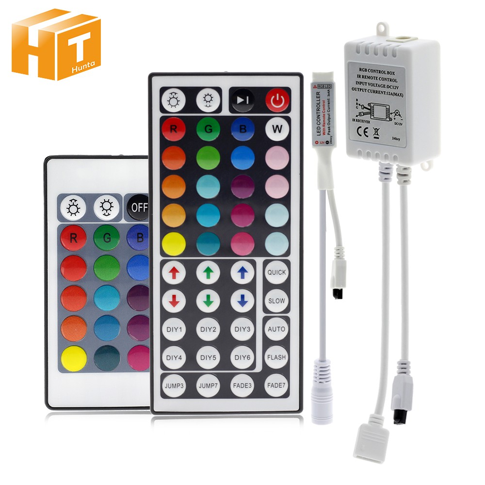 Black LED/RGB Controllers Mini Inline LED RGB Strip RF Controller With ...
