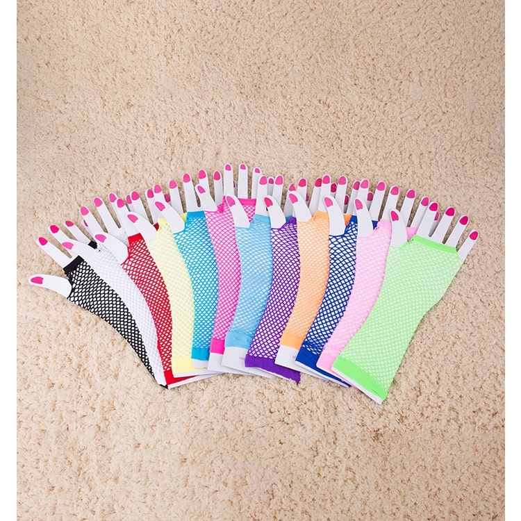 Luva Arrastão Para Festa Longa Cosplay Diversas Cores Neon yh8336
