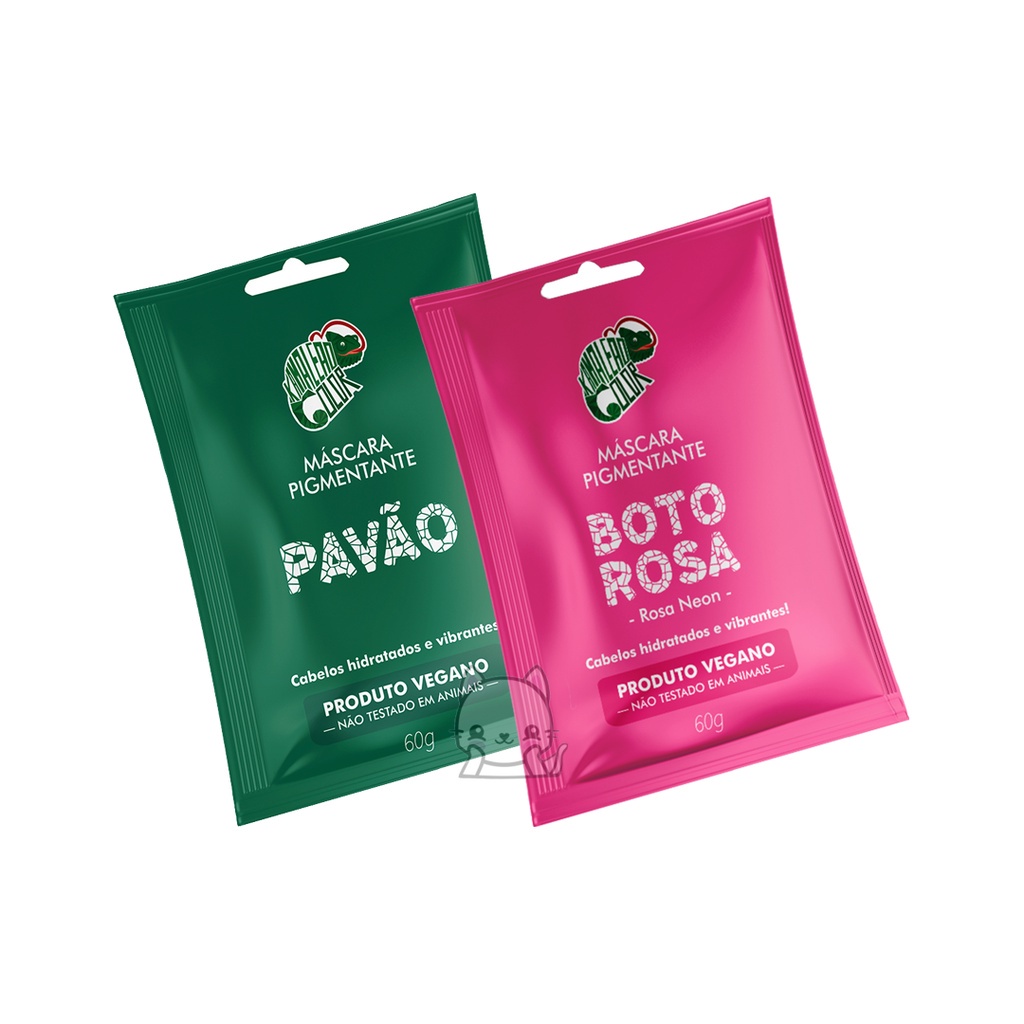 Kit 2 Tonalizante Kamaleão Color Mini 60g - Pavão + Boto Rosa
