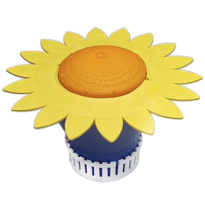Clorador Flutuante Girassol Para Limpeza De Piscinas Cloro