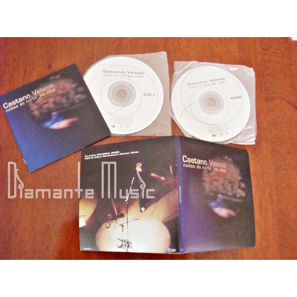 Caetano Veloso - Noites do Norte Ao Vivo - CD Duplo Edição Especial Limitada Cardboard Remasterizada EX+ Lulu Santos
