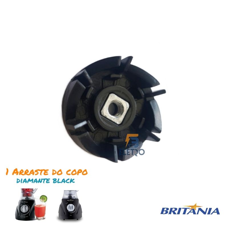 Arraste Acoplamento do Copo Original para Liquidificador Britania Diamante Black