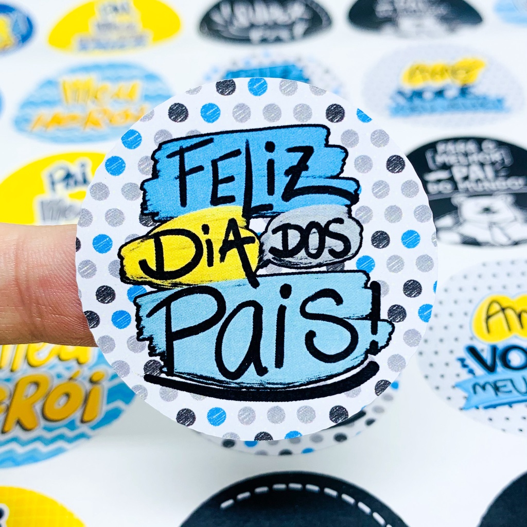 Adesivos Dia dos Pais - Redondo | Shopee Brasil