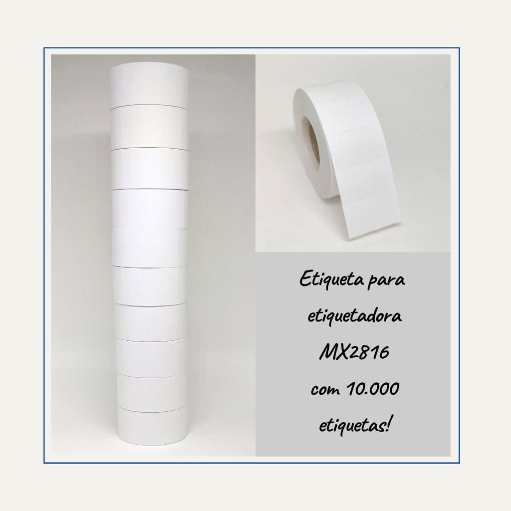 Etiqueta Para Etiquetadora Fixxar MX2816 - 28x16mm - 10 rolos (10.000)