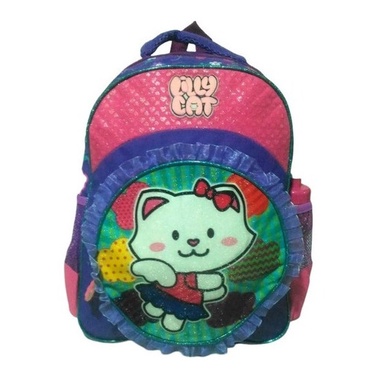 Mochila Costa media Infantil Menina Gatinha Lilly Cat Gata Marie