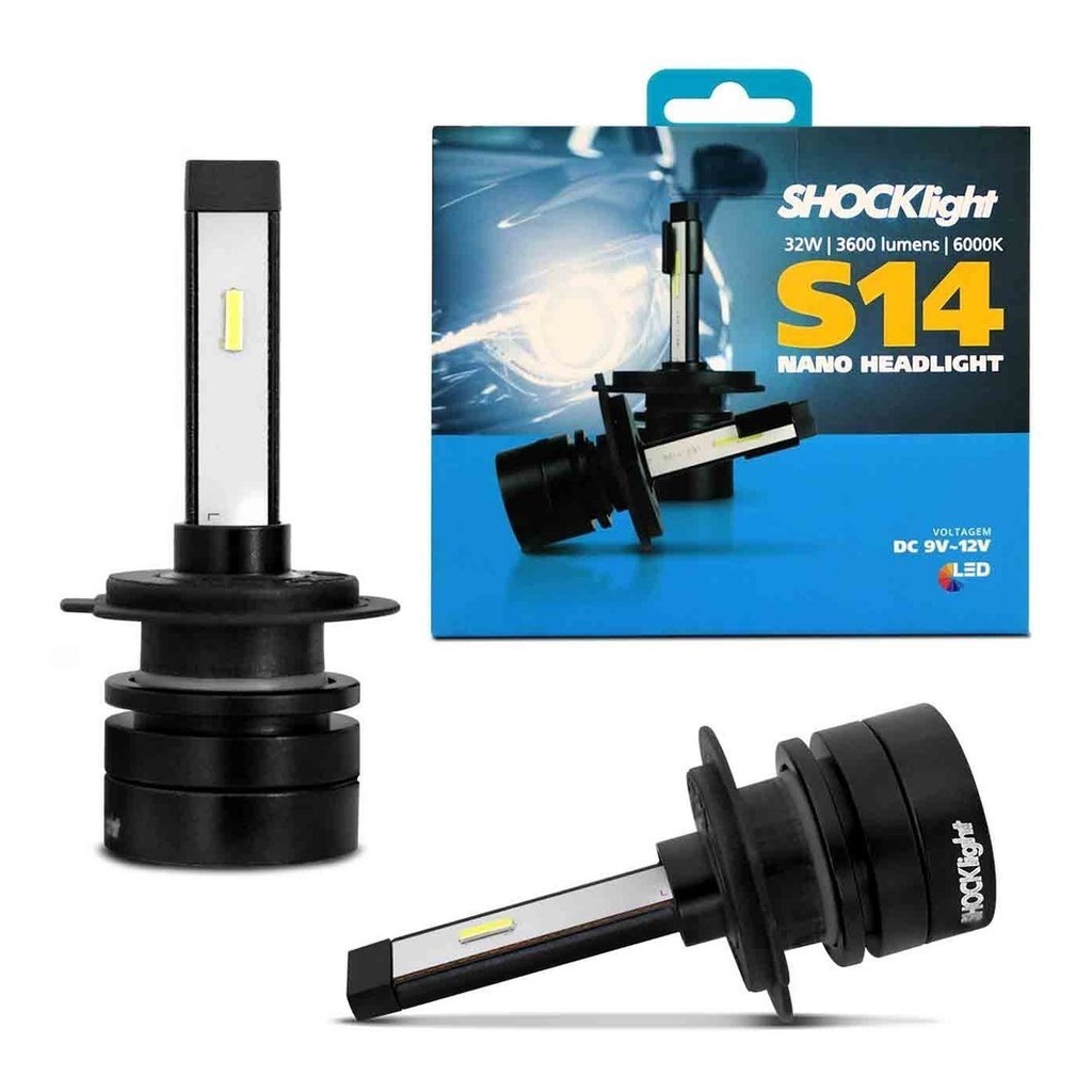 Lampada Super Led Mini Shocklight 32w S14 Nano H7 6000k em Oferta na Shopee