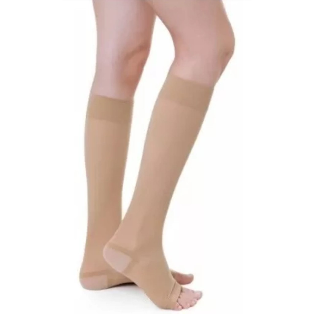 Meia Venosan 6000 3/4 30-40 Mmhg AD Unissex Bege Panturrilha Alta Compressão