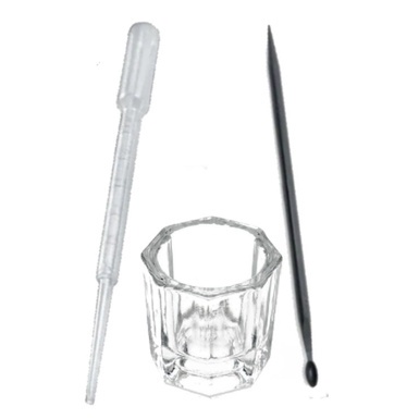 Kit  Palito + Pipeta + Dappen Aplicação de Henna Sobrancelha