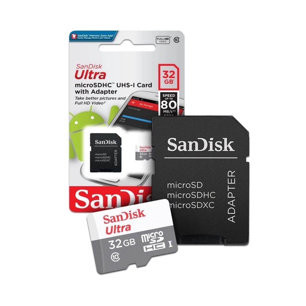 Cartão de memoria SanDisk Ultra® microSD- Capacidade: 32 GB