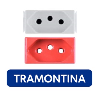 Tomada Modulo Aria 10a 20a Branco E Vermelho - Tramontina