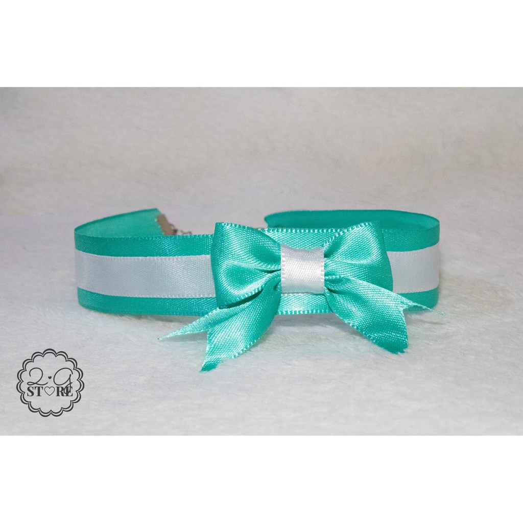 ♡ Choker Miku ♡ - Choker de Cetim-Laço Cetim Soft Kawaii Pastel Alternative Lolita Miku 2GStore_UwU