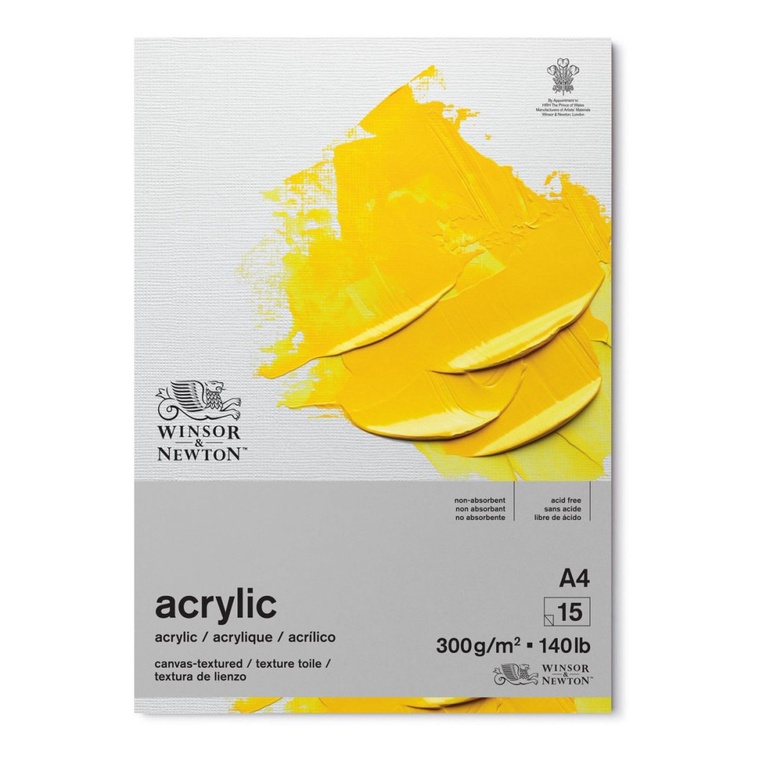 Bloco Tinta Acrílica 300g Winsor & Newton 15 Folhas A4