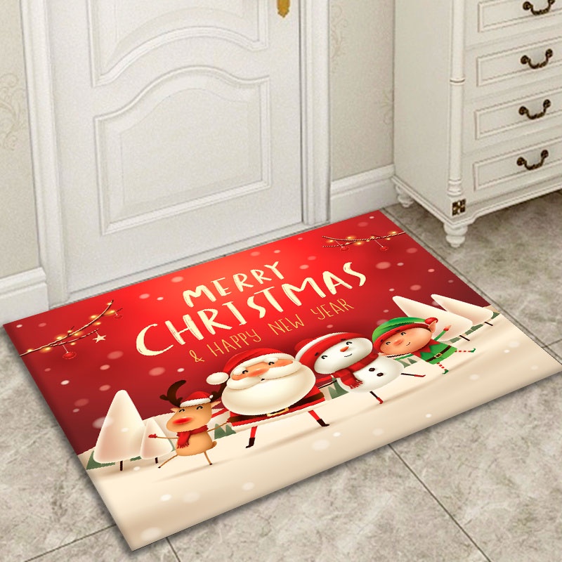 Porta De Entrada Tapete Absorvente Antiderrapante Tapete Decorativo Feliz  Natal - Papai Noel Divertido Perfeito Para Decorar Sua Porta De Entrada |  Shopee Brasil