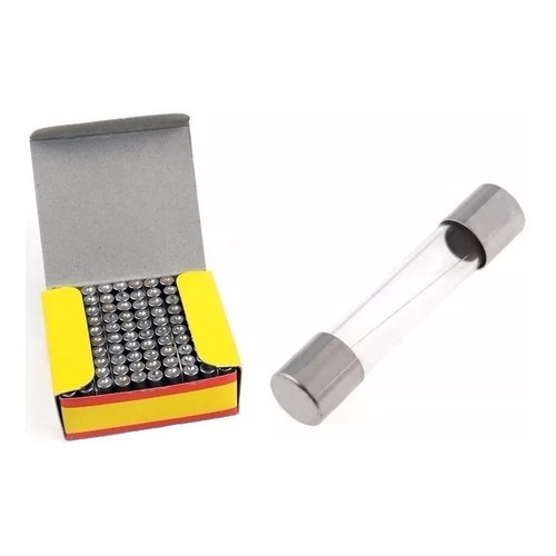 Kit 100 Peças - Fusível Vidro Grande 6x30 20a