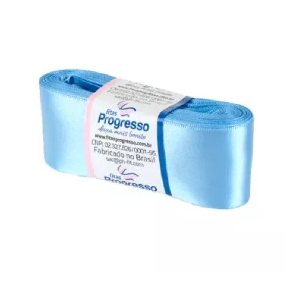 Fita de Cetim Progresso 38mm nº9 10m 246 Azul Celeste - 1un em Oferta na Shopee