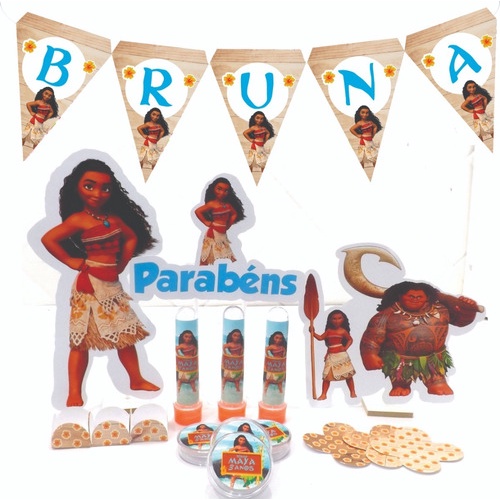 Kit Festa Infantil 150pçs - Moana - Personalizado