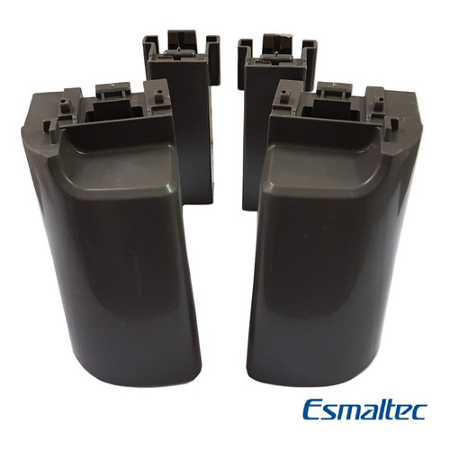 Kit De Pés Para Fogão Esmaltec Cinza 12cm Original