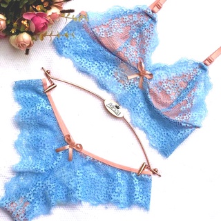 Conjunto Aurora Bicolor Renda Com Fecho