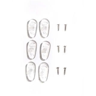 Plaqueta Silicone para Óculos Modelo Parafuso (03 pares ou 06 unidades) *Acompanha parafusos