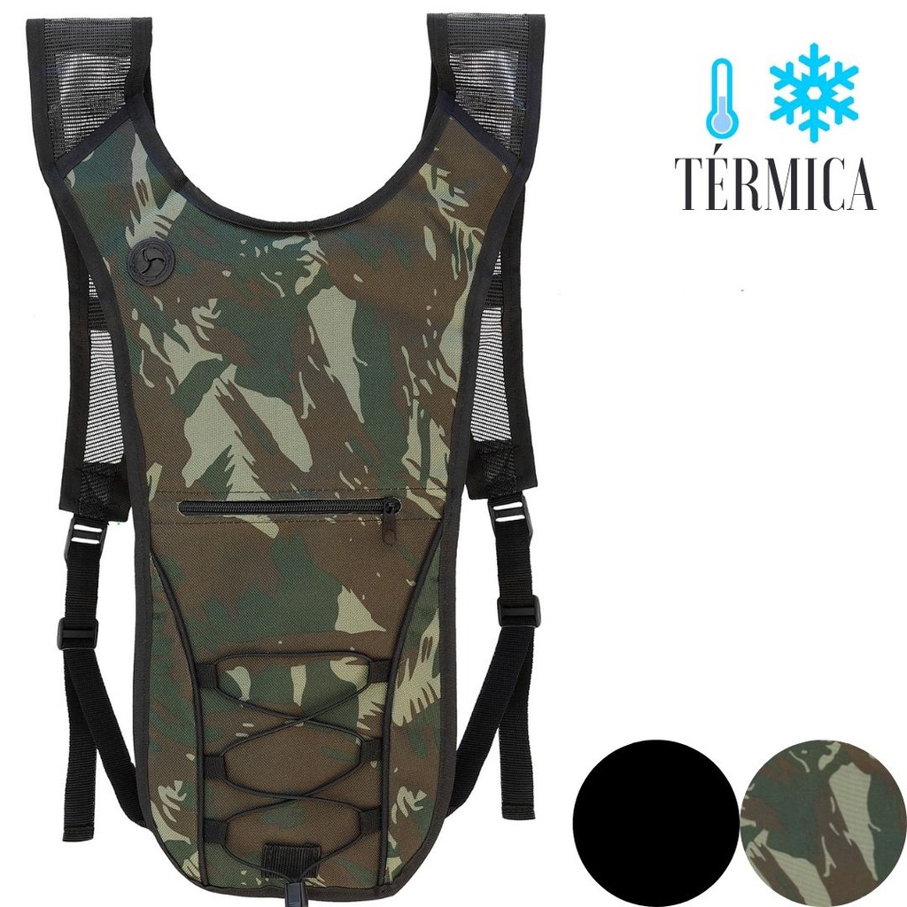 Mochila Hidrataçao Small Tatica Camelbak Refil 2l Bolsa Termica Camuflada Preta Reservatorio Refil Ciclismo Bike