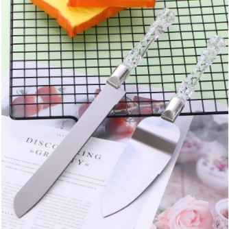 Kit Conjunto Faca + Espátula de Bolo Inox Torta Pizza Pão Talheres Cozinha Chef