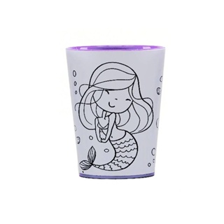 Copo para Colorir Color Cup Sereia - Lilás 10cm 1un - Rizzo em Oferta na Shopee