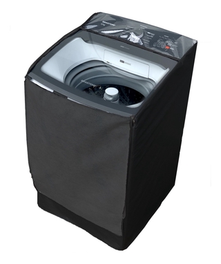 Capa Maquina De Lavar Brastemp 14kg Bwk Zíper Transparente Preta