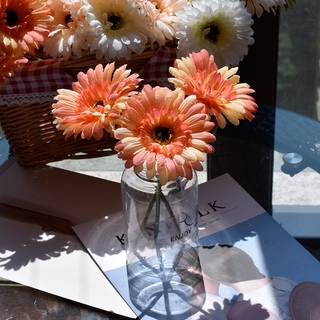 Simulação flor gerbera flor falsa flor sol flor flor seca margarida buquê  sala de estar mesa de jantar joias decoração arranjo de flores | Shopee  Brasil