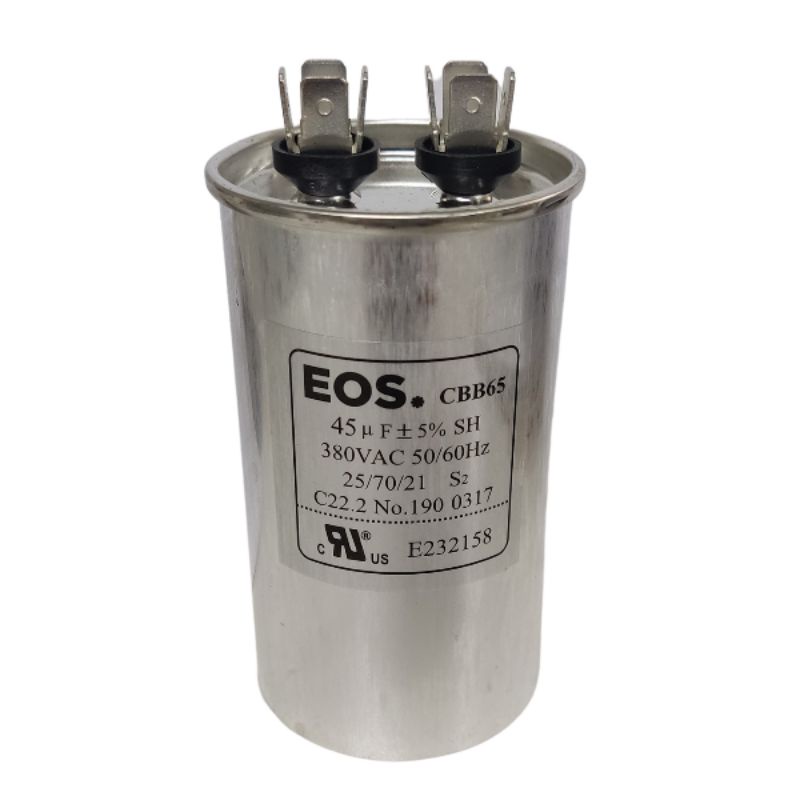Capacitor Eos 45uf 380vac p/ ar condicionado split permanente