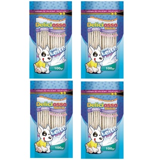Combo Petisco Palitinho Ossinho Para Cães Filhotes Deliciosso Palito Fino Baby Leite- 4 Pacotes em Oferta na Shopee