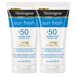 Kit 2 Protetor Solar Neutrogena Sun Fresh FPS 50 120mL