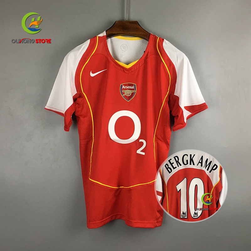 04/05 Arsenal home Retro Camisa de futebol henry Uniformes de futebol