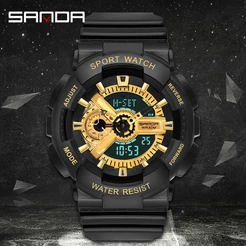 SANDA Relógio Masculino à Prova D'água Para Moda Relógio Luminoso De Luxo Casual Masculino