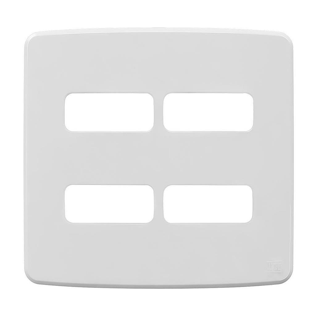 Placa Acabamento 4x4 Branco De 4 Postos Separados Compose em Oferta na Shopee