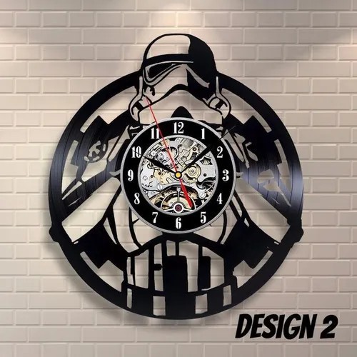 Star Wars 16 - Relógio Disco De Vinil Decoração