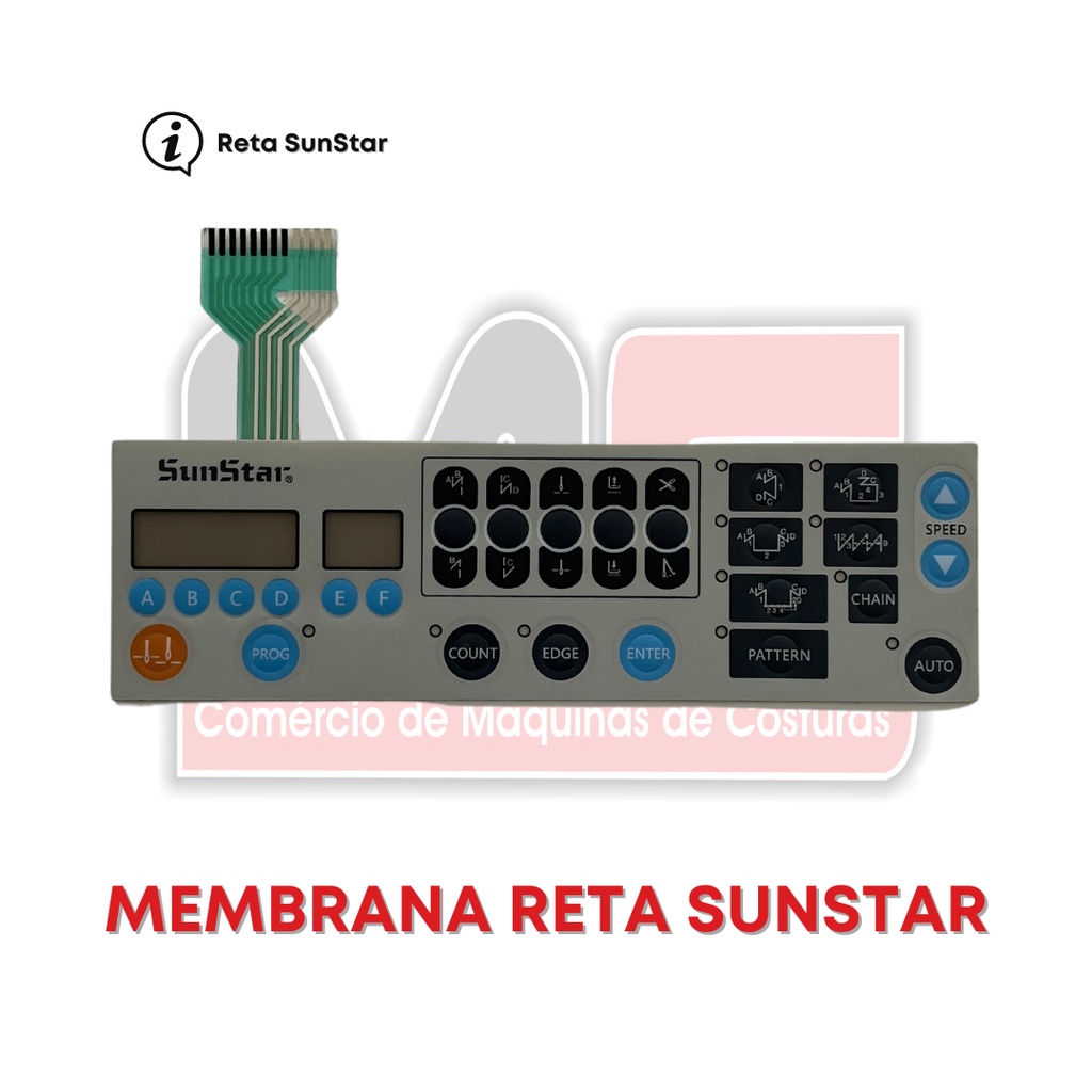 Membrana do Painel Reta SunStar Máquina de Costura