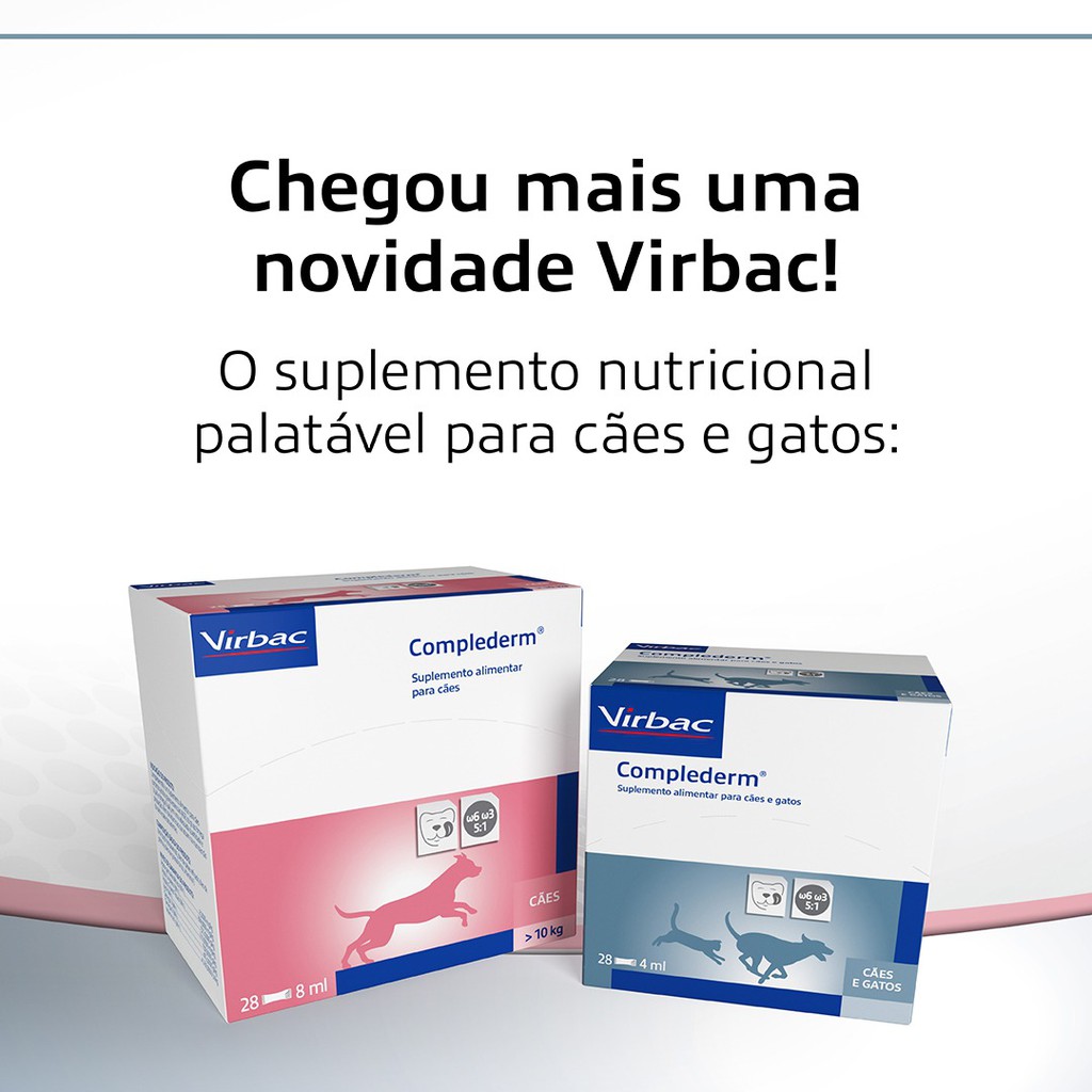 Suplemento Alimentar Nutricional - Complederm 4 ml / 8 ml - Virbac ...
