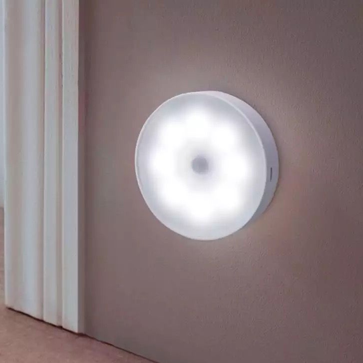 Iluminaria Sensor De Presença e Movimento Led Luz Noturna Inteligente Sem Fio Recarregável Usb