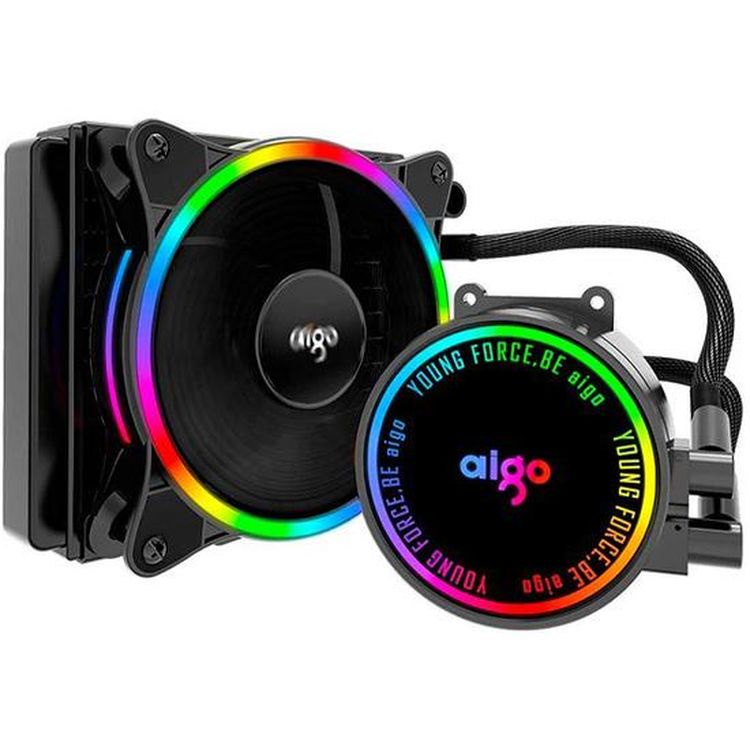 Air Cooler Aigo Ac120 Com Iluminacao Rgb Preto Shopee Brasil