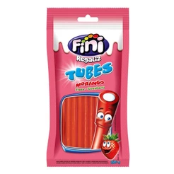 Bala de Gelatina Tubes Morango Doce 80g - Fini