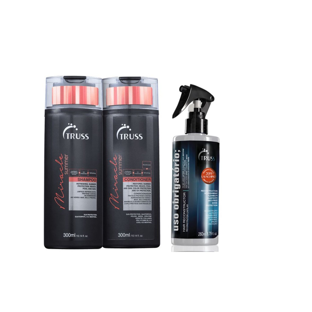 Truss Miracle Summer Shampoo e Condicionador e Uso Obrigatório